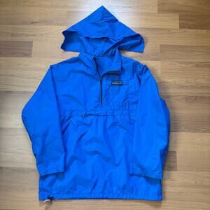Men’s Vintage 80’s Patagonia Blue Anorak Pullover Windbreaker Shell Jacket Sz L